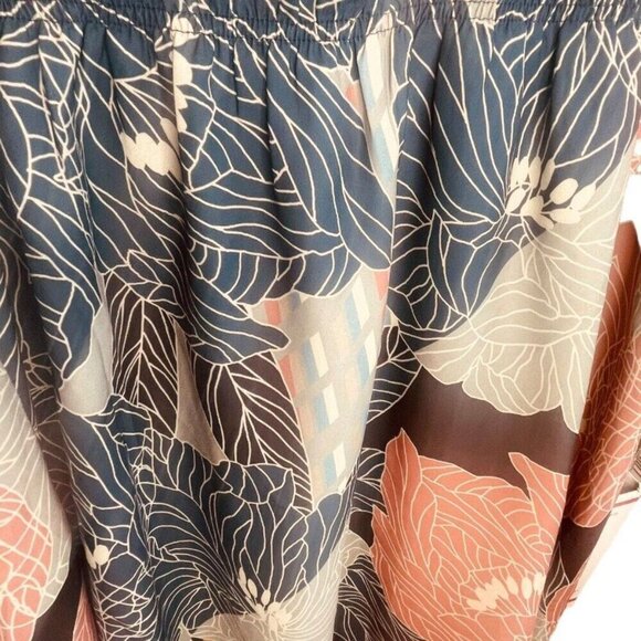 Pink Martini | Floral Sleeveless Midi Dress Navy Multi Boho Resort Size L | EUC - Picture 7 of 12